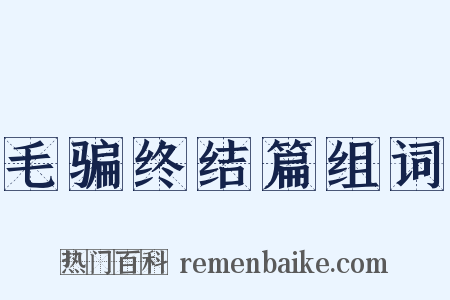 毛骗终结篇组词是什么意思的图片